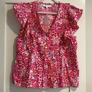 Sugarlips pink floral top. Size L. NWT